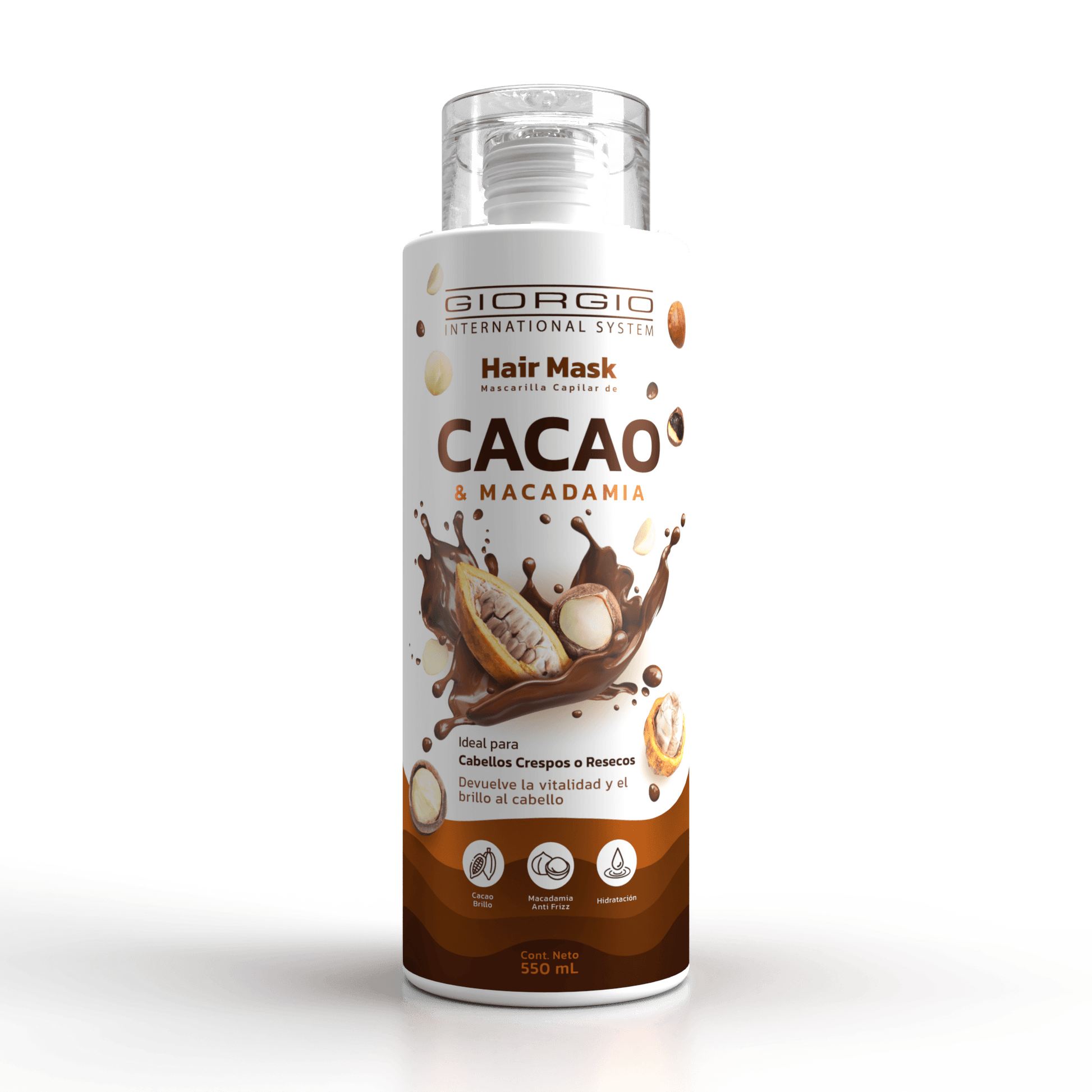 HAIR MASK DE CACAO Y MACADAMIA X 550 mL - Giorgio Cosmetic